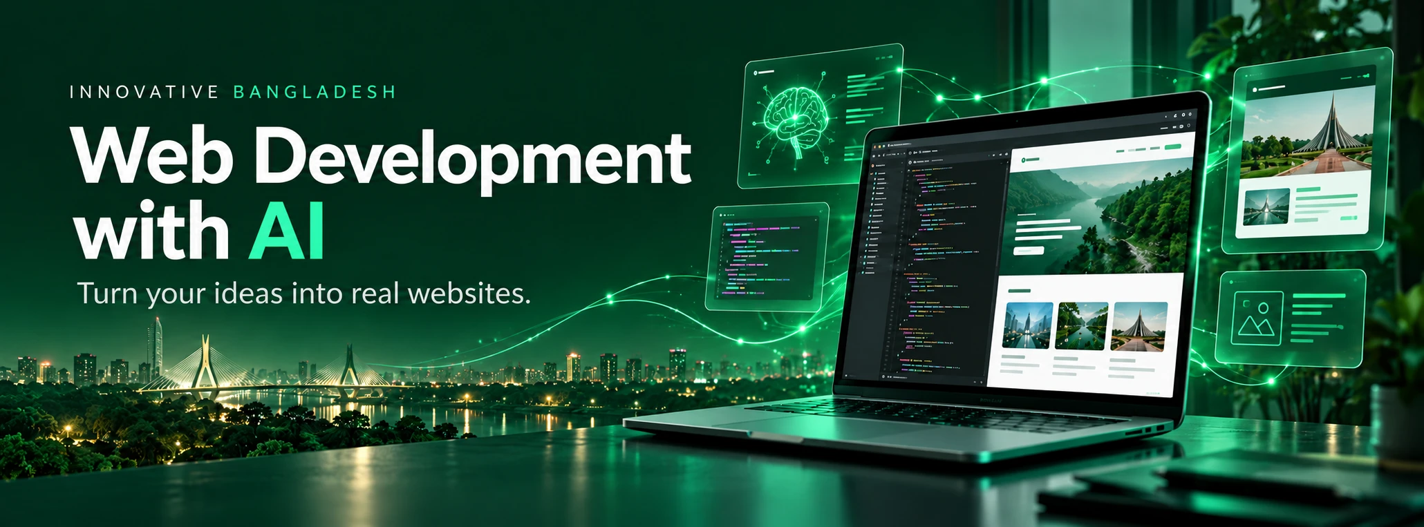 Web Development with AI — Turn your ideas into real websites.